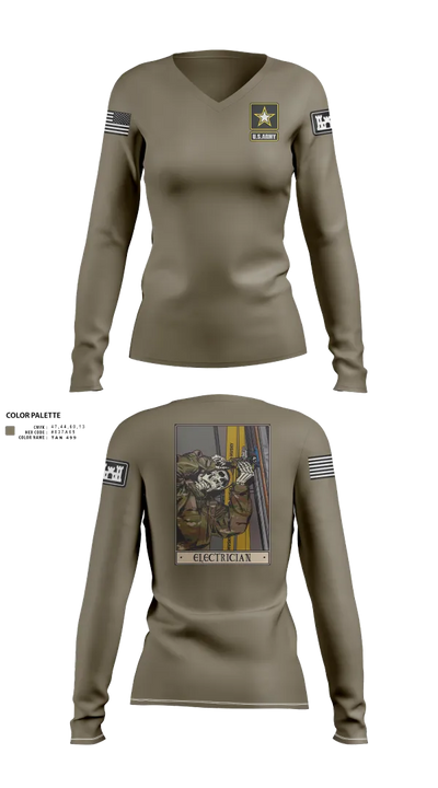 378th ECC 79902608 Women's Long Sleeve V-neck Shirt - 23
