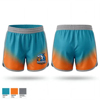 Womens Shorts, Sharks Elite, Men's Basketball, Teamtime, Team time, sublimation, custom sports apparel, team uniforms, spirit wear, spiritwear, sports uniforms, custom shirts, team store, custom team store, fundraiser sports, apparel fundraiser