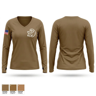 Womens Long Sleeve Vneck Shirt, NBC, Navy, Teamtime, Team time, sublimation, custom sports apparel, team uniforms, spirit wear, spiritwear, sports uniforms, custom shirts, team store, custom team store, fundraiser sports, apparel fundraiser