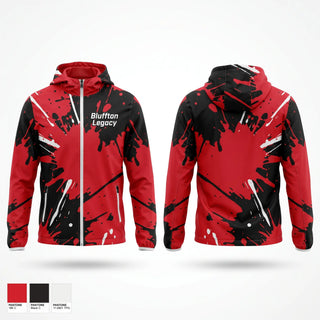 Windbreaker, Bluffton Legacy, Men's Soccer, Teamtime, Team time, sublimation, custom sports apparel, team uniforms, spirit wear, spiritwear, sports uniforms, custom shirts, team store, custom team store, fundraiser sports, apparel fundraiser