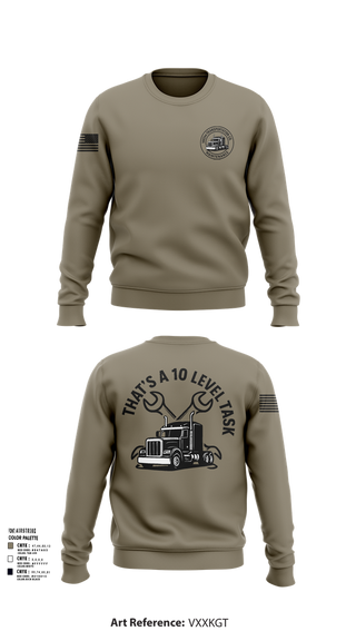 Crew Neck Sweatshirt, 1487th Transportation Company, Army, Teamtime, Team time, sublimation, custom sports apparel, team uniforms, spirit wear, spiritwear, sports uniforms, custom shirts, team store, custom team store, fundraiser sports, apparel fundraiser