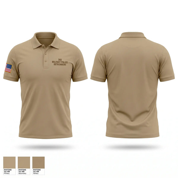 Short Sleeve Performance Polo, 382 military police detachment, Army, Teamtime, Team time, sublimation, custom sports apparel, team uniforms, spirit wear, spiritwear, sports uniforms, custom shirts, team store, custom team store, fundraiser sports, apparel fundraiser