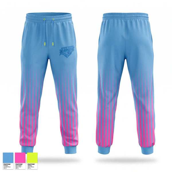 Sweatpants, Mystic River Rapids, Baseball, Teamtime, Team time, sublimation, custom sports apparel, team uniforms, spirit wear, spiritwear, sports uniforms, custom shirts, team store, custom team store, fundraiser sports, apparel fundraiser