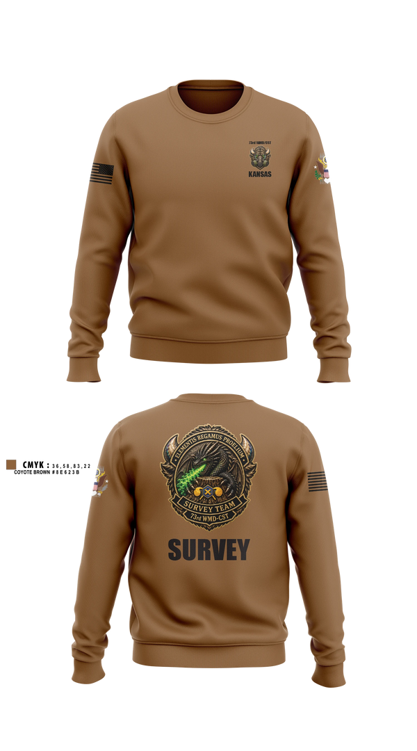 Crew Neck Sweatshirt, 73rd WMD/CST, National Guard, Teamtime, Team time, sublimation, custom sports apparel, team uniforms, spirit wear, spiritwear, sports uniforms, custom shirts, team store, custom team store, fundraiser sports, apparel fundraiser