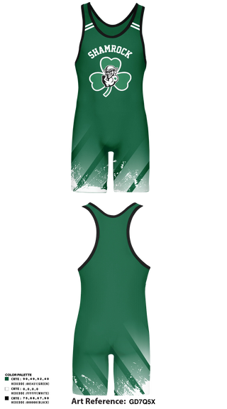 Wrestling Singlet, Shamrock Wrestling Club, Wrestling, Teamtime, Team time, sublimation, custom sports apparel, team uniforms, spirit wear, spiritwear, sports uniforms, custom shirts, team store, custom team store, fundraiser sports, apparel fundraiser