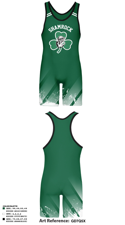 Shamrock Wrestling Club 93623299 Wrestling Singlet - 11