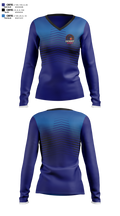 Vegas Pickeball 50270687 Women's Long Sleeve V-neck Shirt - 100