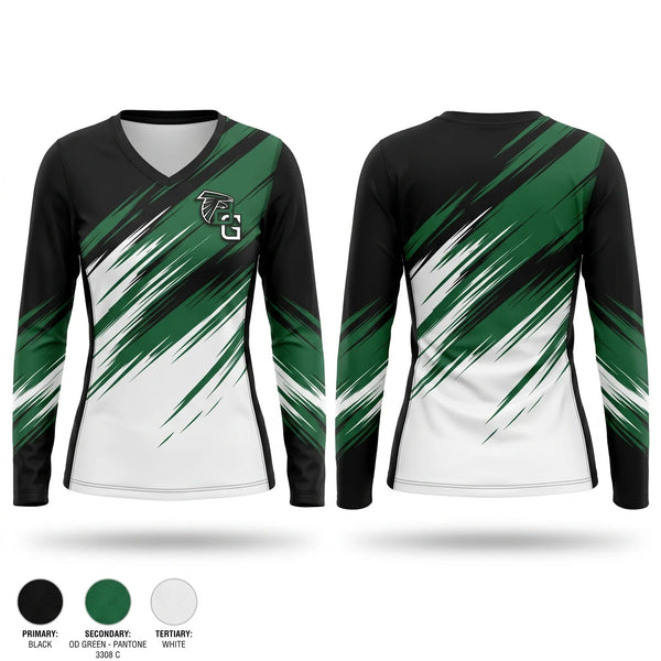 Womens Long Sleeve Vneck Shirt, Groves Softball, Softball, Teamtime, Team time, sublimation, custom sports apparel, team uniforms, spirit wear, spiritwear, sports uniforms, custom shirts, team store, custom team store, fundraiser sports, apparel fundraiser