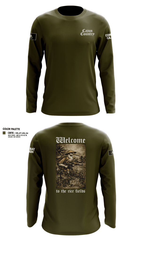Long Sleeve Performance Shirt, Louisiana State Guard, Army, Teamtime, Team time, sublimation, custom sports apparel, team uniforms, spirit wear, spiritwear, sports uniforms, custom shirts, team store, custom team store, fundraiser sports, apparel fundraiser
