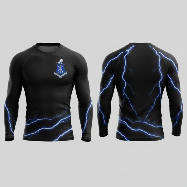 Long Sleeve Rash Guard Shirt, Pershing Rifles, National Guard, Teamtime, Team time, sublimation, custom sports apparel, team uniforms, spirit wear, spiritwear, sports uniforms, custom shirts, team store, custom team store, fundraiser sports, apparel fundraiser