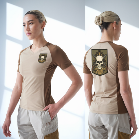 Womens Short Sleeve Vneck Shirt, 430th MP Detachment, , Teamtime, Team time, sublimation, custom sports apparel, team uniforms, spirit wear, spiritwear, sports uniforms, custom shirts, team store, custom team store, fundraiser sports, apparel fundraiser