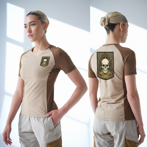 Womens Short Sleeve Vneck Shirt, 430th MP Detachment, , Teamtime, Team time, sublimation, custom sports apparel, team uniforms, spirit wear, spiritwear, sports uniforms, custom shirts, team store, custom team store, fundraiser sports, apparel fundraiser