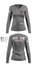 North Towanda Fire Rescue 73768228 Women's Long Sleeve V-neck Shirt - 102