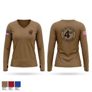 Womens Long Sleeve Vneck Shirt, Alamo guards, Army, Teamtime, Team time, sublimation, custom sports apparel, team uniforms, spirit wear, spiritwear, sports uniforms, custom shirts, team store, custom team store, fundraiser sports, apparel fundraiser