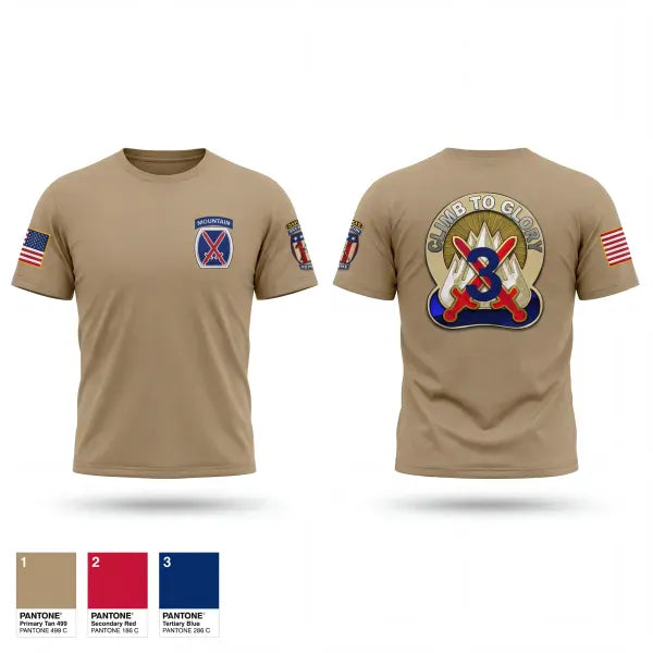 Old School Cotton Feel Shirt, 3rd Brigade, 10th Mountain Division, Army, Teamtime, Team time, sublimation, custom sports apparel, team uniforms, spirit wear, spiritwear, sports uniforms, custom shirts, team store, custom team store, fundraiser sports, apparel fundraiser
