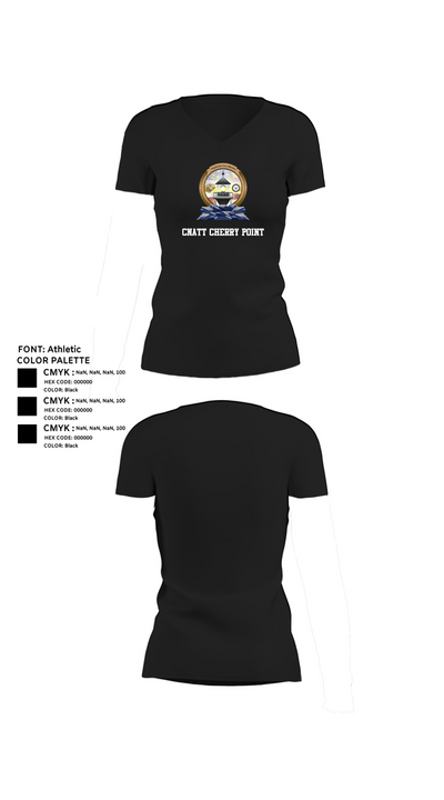 CNATT Cherry Point 96296564 Women's Short Sleeve V-neck Shirt - 23