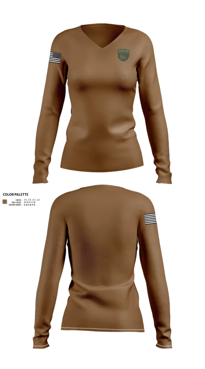 1434 En Co 93134567 Women's Long Sleeve V-neck Shirt - 20