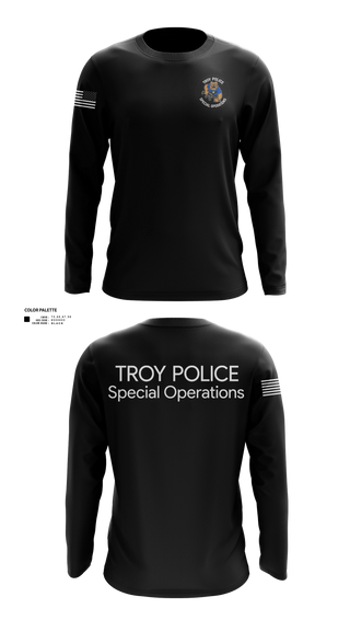 Long Sleeve Performance Shirt, Troy Police Special Operations, Police, Teamtime, Team time, sublimation, custom sports apparel, team uniforms, spirit wear, spiritwear, sports uniforms, custom shirts, team store, custom team store, fundraiser sports, apparel fundraiser