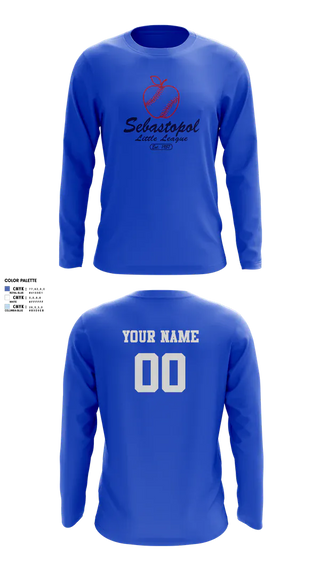 Sebastopol Little League 29313741 Long Sleeve Performance Shirt -5
