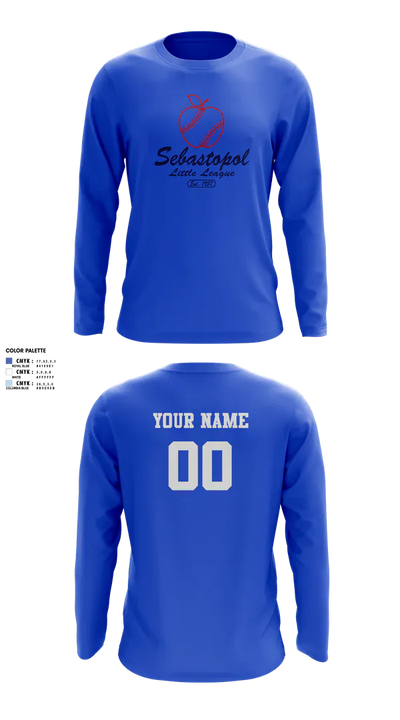 Sebastopol Little League 29313741 Long Sleeve Performance Shirt -5