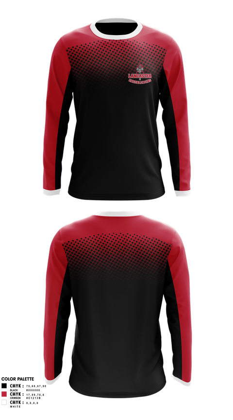 Long Sleeve Performance Shirt, Lancaster Cheerleading, Cheer, Teamtime, Team time, sublimation, custom sports apparel, team uniforms, spirit wear, spiritwear, sports uniforms, custom shirts, team store, custom team store, fundraiser sports, apparel fundraiser