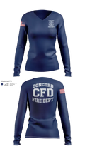 Concord Fire Department 12891860 Women's Long Sleeve V-neck Shirt - 21
