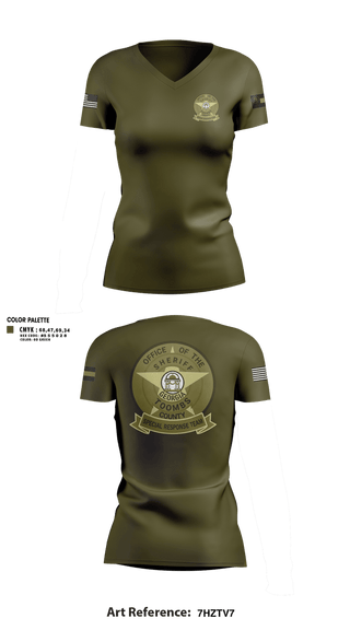 Womens Short Sleeve Vneck Shirt, TCSO, Police, Teamtime, Team time, sublimation, custom sports apparel, team uniforms, spirit wear, spiritwear, sports uniforms, custom shirts, team store, custom team store, fundraiser sports, apparel fundraiser