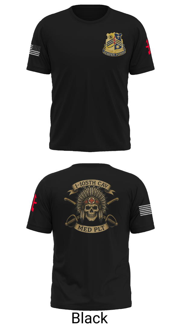 Old School Cotton Feel Shirt, 1-105th cavalry, Army, Teamtime, Team time, sublimation, custom sports apparel, team uniforms, spirit wear, spiritwear, sports uniforms, custom shirts, team store, custom team store, fundraiser sports, apparel fundraiser