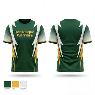 Old School Cotton Feel Shirt, Tantasqua Warriors, Cheer, Teamtime, Team time, sublimation, custom sports apparel, team uniforms, spirit wear, spiritwear, sports uniforms, custom shirts, team store, custom team store, fundraiser sports, apparel fundraiser