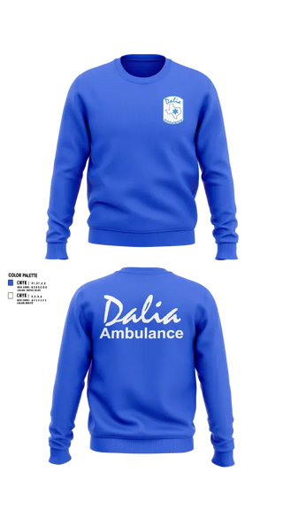 Crew Neck Sweatshirt, Dalia Ambulance Service, EMS/EMT, Teamtime, Team time, sublimation, custom sports apparel, team uniforms, spirit wear, spiritwear, sports uniforms, custom shirts, team store, custom team store, fundraiser sports, apparel fundraiser