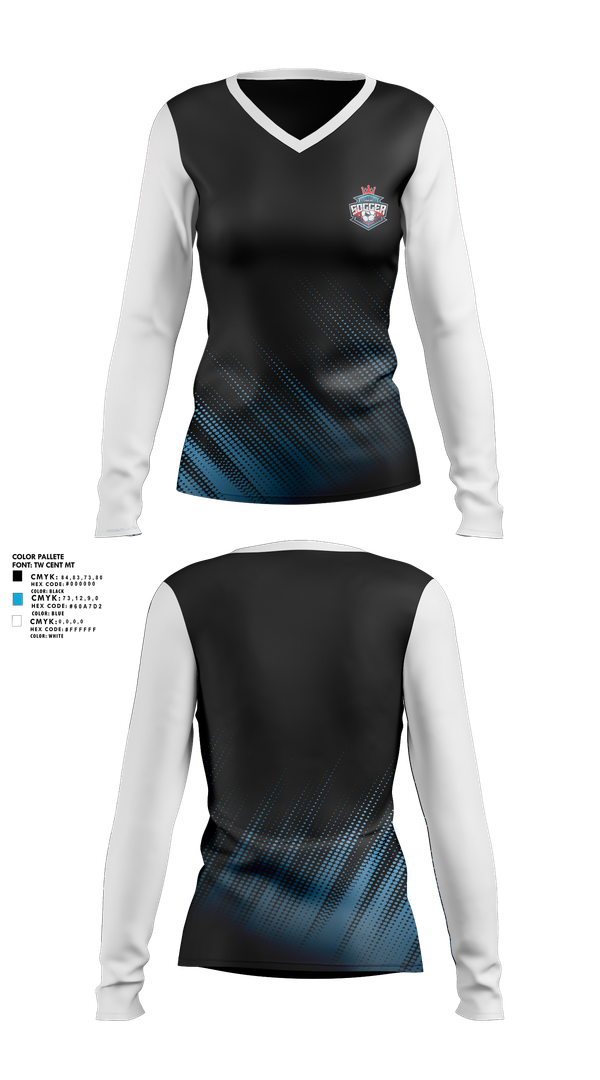 Womens Long Sleeve Vneck Shirt, Fc, Men's Soccer, Teamtime, Team time, sublimation, custom sports apparel, team uniforms, spirit wear, spiritwear, sports uniforms, custom shirts, team store, custom team store, fundraiser sports, apparel fundraiser