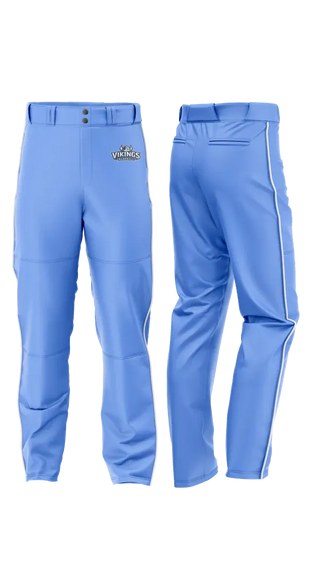 Baseball Pants, Vikings, Baseball, Teamtime, Team time, sublimation, custom sports apparel, team uniforms, spirit wear, spiritwear, sports uniforms, custom shirts, team store, custom team store, fundraiser sports, apparel fundraiser