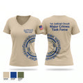 1st Judicial Circuit Major Crimes Task Force Women's Short Sleeve V-neck Shirt - 1