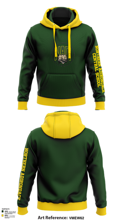 Northern Adirondack Central Middle School Soccer 55495373 Hoodie - 134