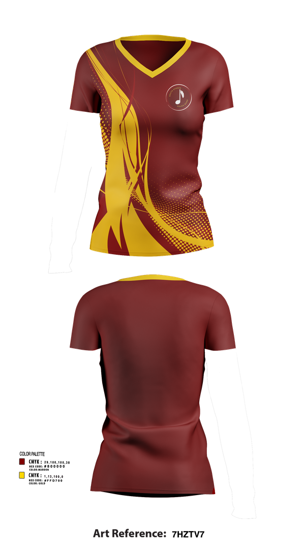 Womens Short Sleeve Vneck Shirt, South Stokes Saura Band, Spirit Store, Teamtime, Team time, sublimation, custom sports apparel, team uniforms, spirit wear, spiritwear, sports uniforms, custom shirts, team store, custom team store, fundraiser sports, apparel fundraiser