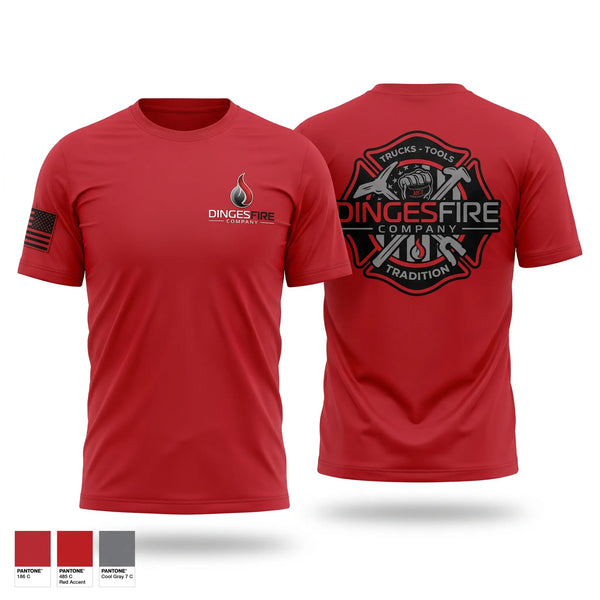 Short Sleeve Performance Shirt, Dinges Fire Company, Fire Department, Teamtime, Team time, sublimation, custom sports apparel, team uniforms, spirit wear, spiritwear, sports uniforms, custom shirts, team store, custom team store, fundraiser sports, apparel fundraiser