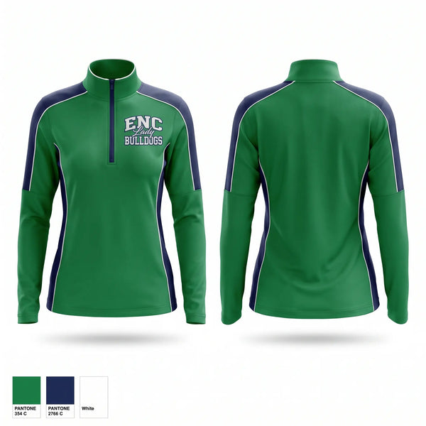 Quarter Zip Jacket, ENC Lady Bulldogs, Softball, Teamtime, Team time, sublimation, custom sports apparel, team uniforms, spirit wear, spiritwear, sports uniforms, custom shirts, team store, custom team store, fundraiser sports, apparel fundraiser