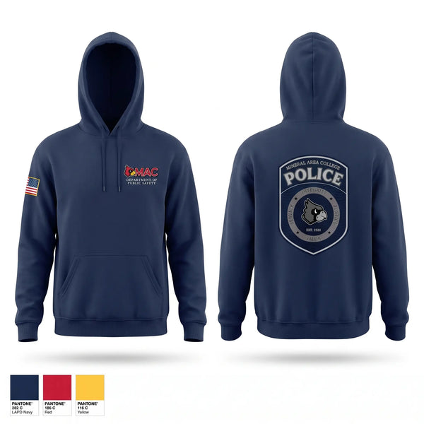 Hoodie, Mineral Area College Police, Police, Teamtime, Team time, sublimation, custom sports apparel, team uniforms, spirit wear, spiritwear, sports uniforms, custom shirts, team store, custom team store, fundraiser sports, apparel fundraiser