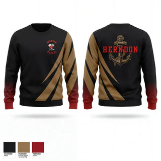 Crew Neck Sweatshirt, Herndon HS NJROTCHerndon High School NJROTC, Spirit Store, Teamtime, Team time, sublimation, custom sports apparel, team uniforms, spirit wear, spiritwear, sports uniforms, custom shirts, team store, custom team store, fundraiser sports, apparel fundraiser