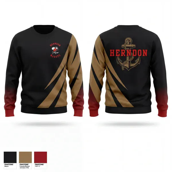 Crew Neck Sweatshirt, Herndon HS NJROTCHerndon High School NJROTC, Spirit Store, Teamtime, Team time, sublimation, custom sports apparel, team uniforms, spirit wear, spiritwear, sports uniforms, custom shirts, team store, custom team store, fundraiser sports, apparel fundraiser