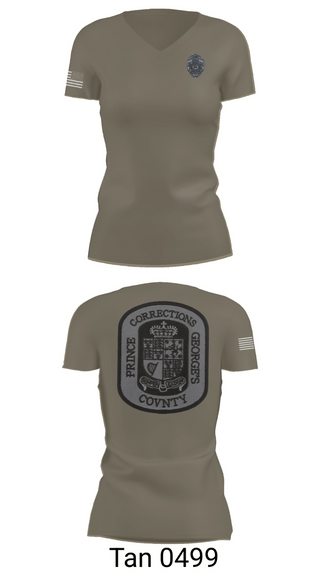 Womens Short Sleeve Vneck Shirt, Department of Corrections, Police, Teamtime, Team time, sublimation, custom sports apparel, team uniforms, spirit wear, spiritwear, sports uniforms, custom shirts, team store, custom team store, fundraiser sports, apparel fundraiser