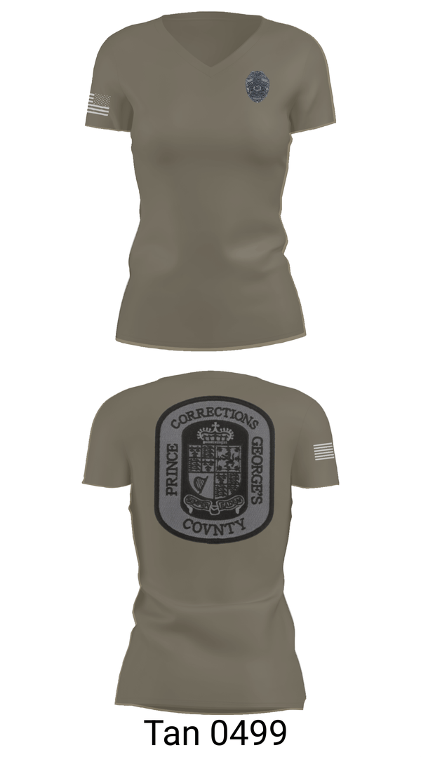 Womens Short Sleeve Vneck Shirt, Department of Corrections, Police, Teamtime, Team time, sublimation, custom sports apparel, team uniforms, spirit wear, spiritwear, sports uniforms, custom shirts, team store, custom team store, fundraiser sports, apparel fundraiser