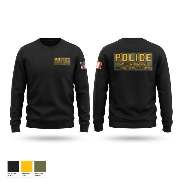 Crew Neck Sweatshirt, DHS/ICE, Police, Teamtime, Team time, sublimation, custom sports apparel, team uniforms, spirit wear, spiritwear, sports uniforms, custom shirts, team store, custom team store, fundraiser sports, apparel fundraiser