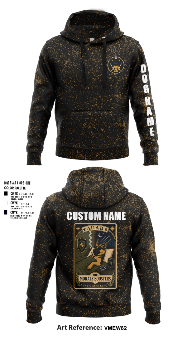 Hoodie, 633 SFS K9, Air Force, Teamtime, Team time, sublimation, custom sports apparel, team uniforms, spirit wear, spiritwear, sports uniforms, custom shirts, team store, custom team store, fundraiser sports, apparel fundraiser