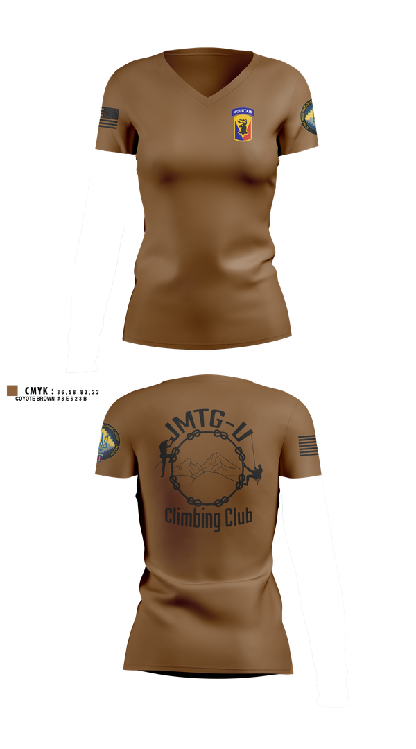 Womens Short Sleeve Vneck Shirt, 86th IBCT (MTN), , Teamtime, Team time, sublimation, custom sports apparel, team uniforms, spirit wear, spiritwear, sports uniforms, custom shirts, team store, custom team store, fundraiser sports, apparel fundraiser