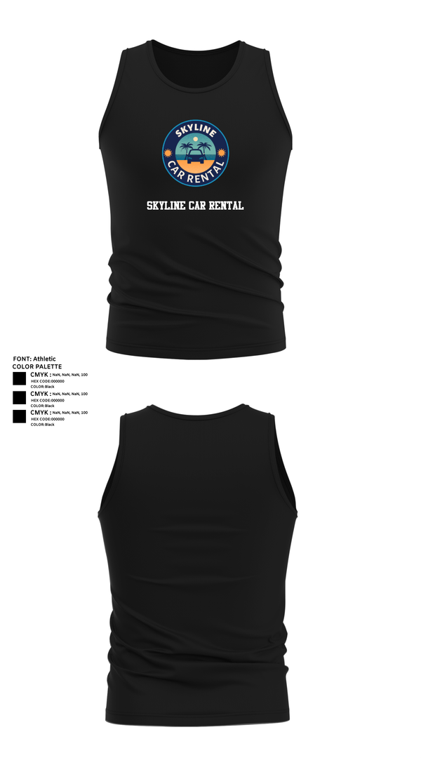 Tank Top, Skyline Car Rental, Men's Basketball, Teamtime, Team time, sublimation, custom sports apparel, team uniforms, spirit wear, spiritwear, sports uniforms, custom shirts, team store, custom team store, fundraiser sports, apparel fundraiser