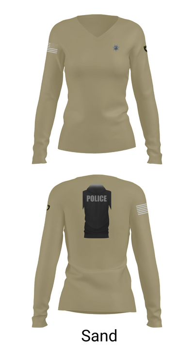Nashville Police Department 22695418 Women's Long Sleeve V-neck Shirt - 92