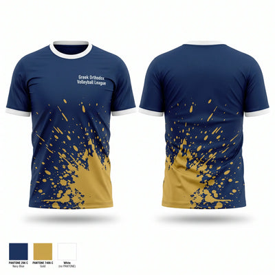 Greek Orthodox Volleyball League 97213591 Short Sleeve Performance Shirt - 2