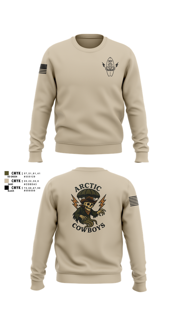 Crew Neck Sweatshirt, 301, Army, Teamtime, Team time, sublimation, custom sports apparel, team uniforms, spirit wear, spiritwear, sports uniforms, custom shirts, team store, custom team store, fundraiser sports, apparel fundraiser