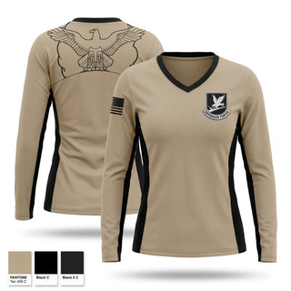 Womens Long Sleeve Vneck Shirt, 19th Security Forces Squadron, Air Force, Teamtime, Team time, sublimation, custom sports apparel, team uniforms, spirit wear, spiritwear, sports uniforms, custom shirts, team store, custom team store, fundraiser sports, apparel fundraiser